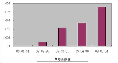 中信理财之债券增值1号(理财编号：P08D40101)2009年5月投资公告