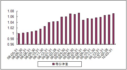 中信理财之稳健配置投资计划0801号（理财编号：P08140101）2010年3月投资公告