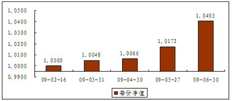 中信理财之债券双盈计划1号（理财编码：P09020101）2009年6月投资公告